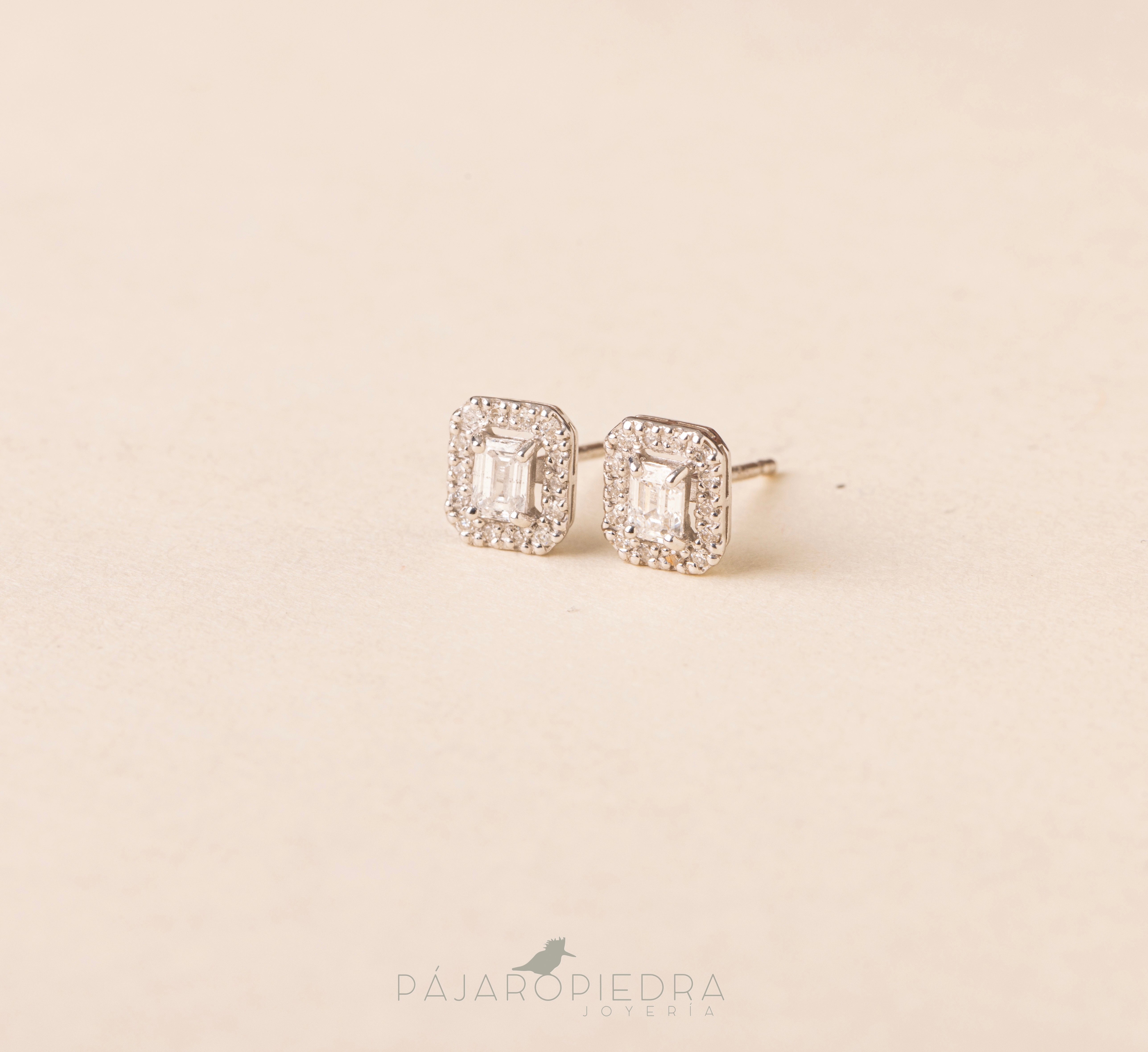 Aretes Rena Oro Blanco (Fine Jewelry)