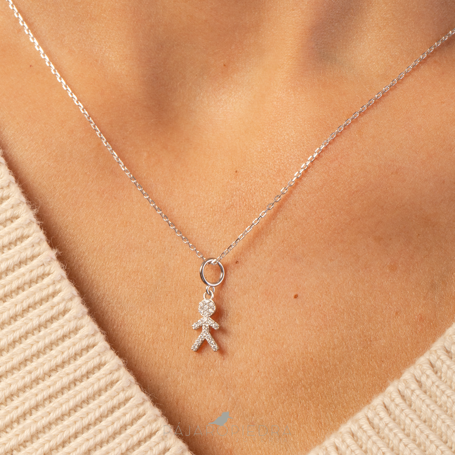 Collar Charms Plateado- Cadena Clásica ¡Personalízalo!