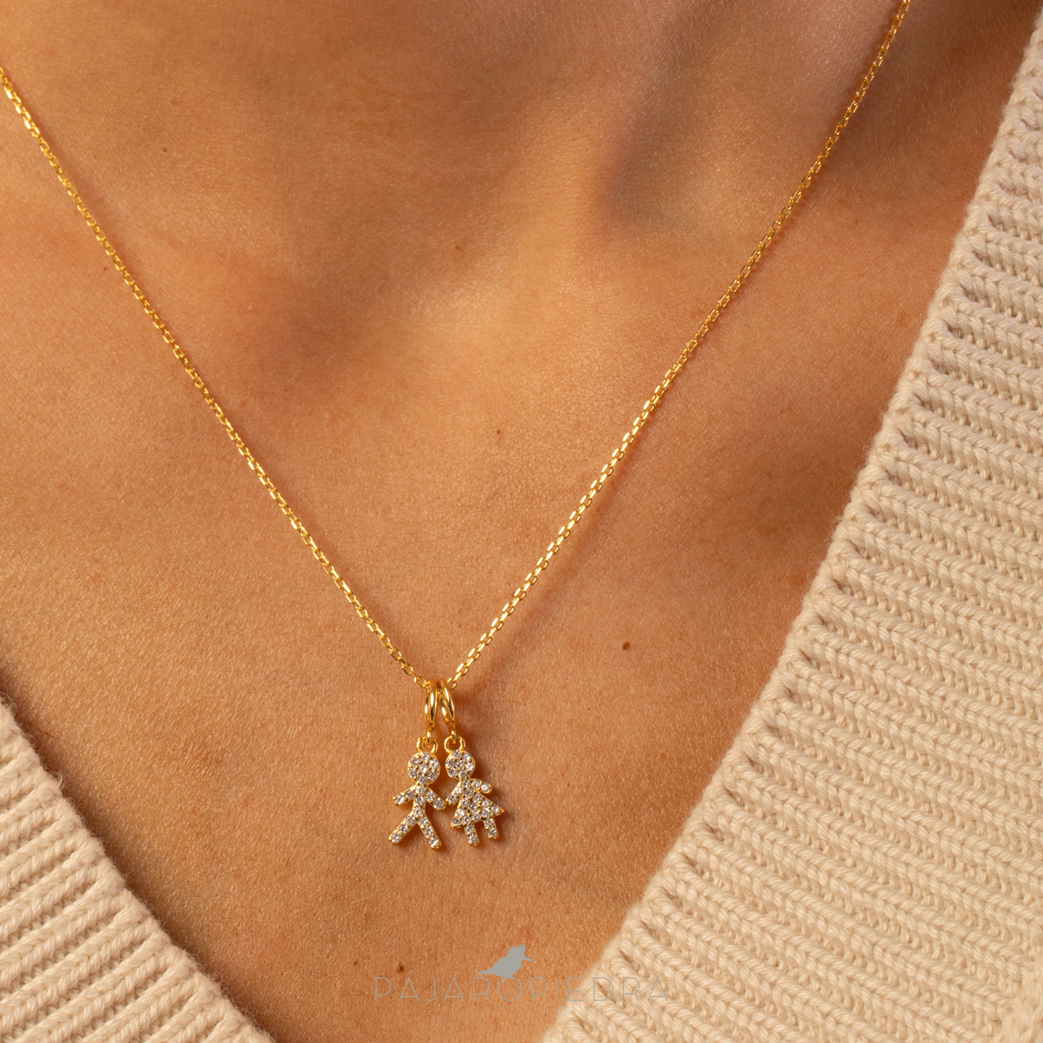 Collar Charms Dorado - Cadena Clip ¡Personalízalo!