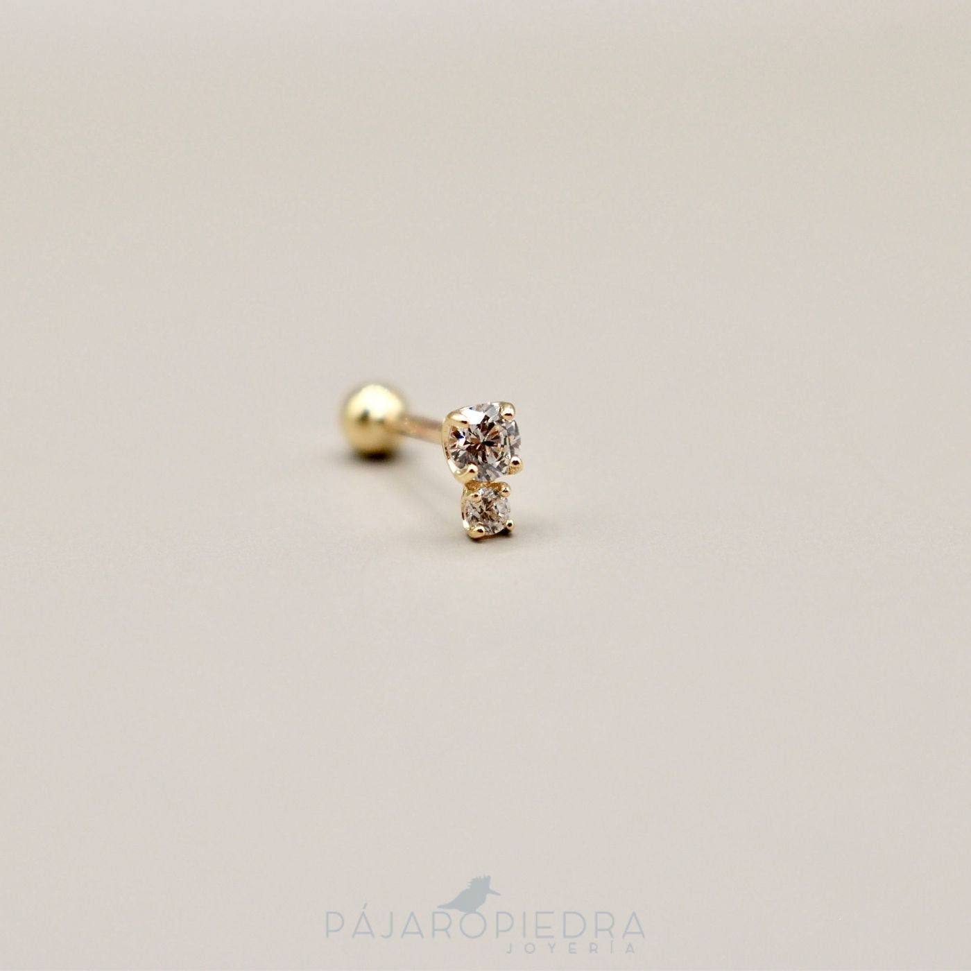 Piercing 14K Clásico doble (Fine Jewelry)