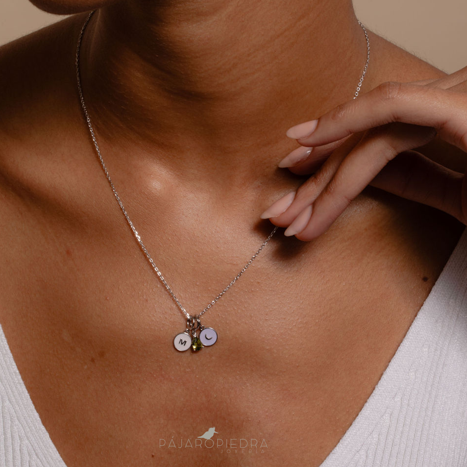 Collar Charms Plateado- Cadena Clásica ¡Personalízalo!
