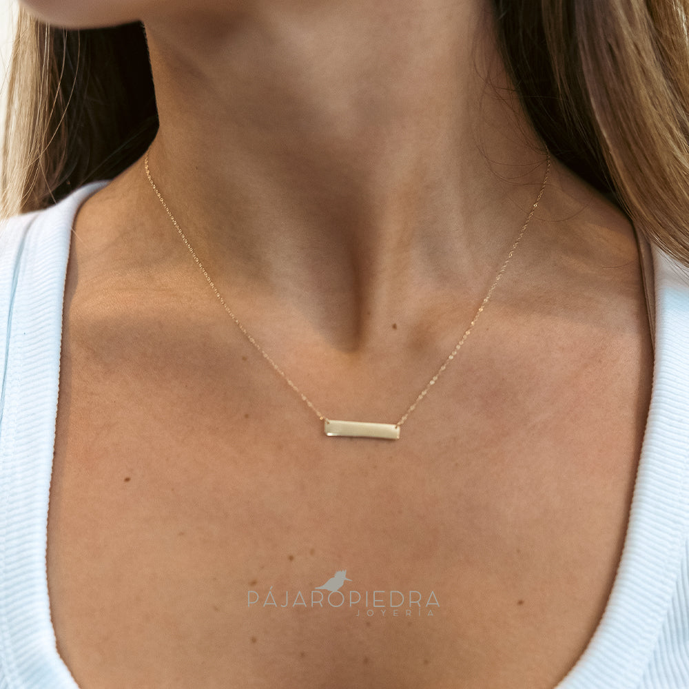 Collar Dije Barra Celia (Fine Collection)