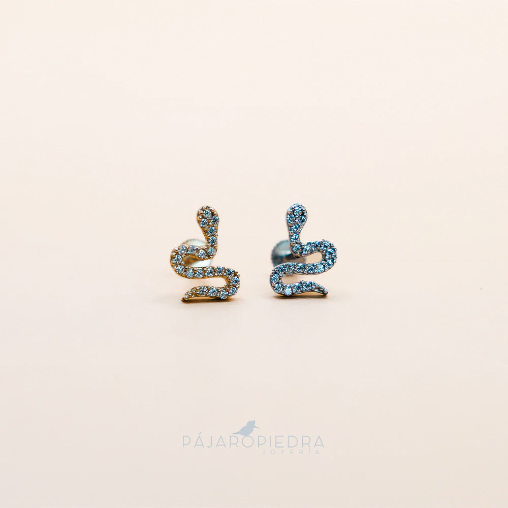 Piercing 14K Serpiente Plateado · Fine Collection