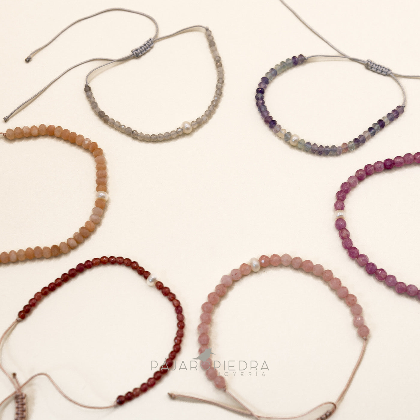 Pulsera cristalitos perla