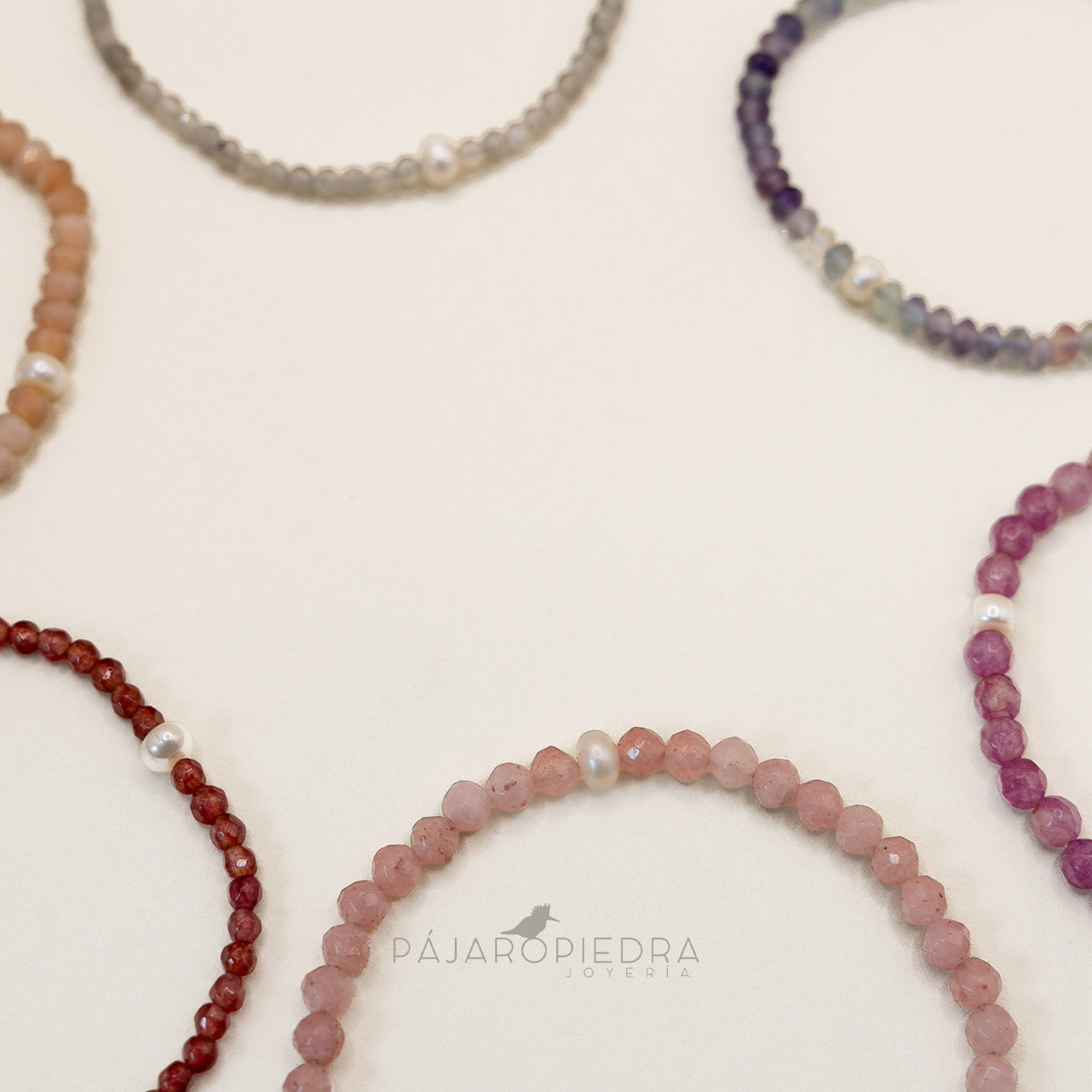 Pulsera cristalitos perla