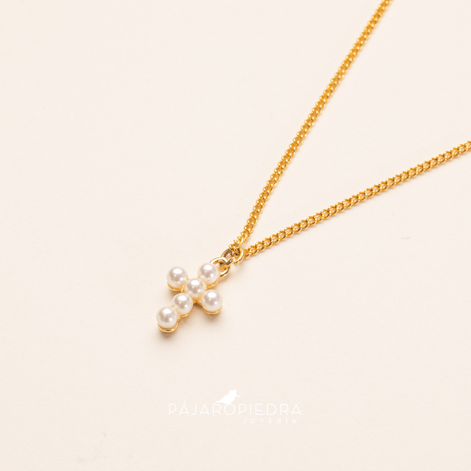 Collar Cruz Perlas