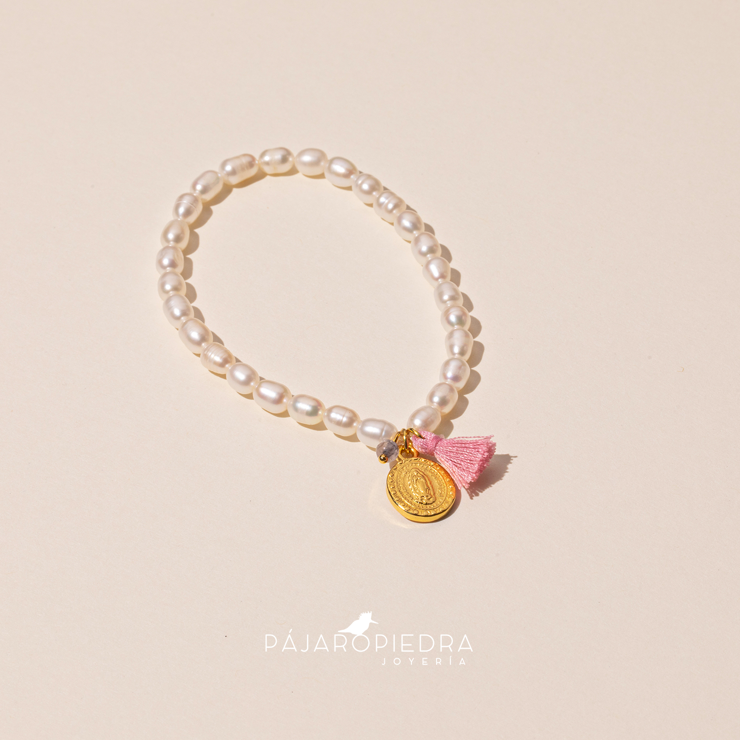 Pulsera Perlas medalla