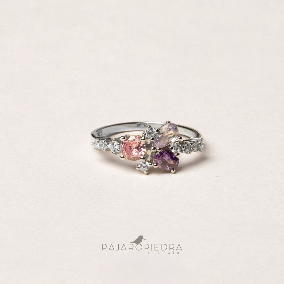 Anillo Flor Lila