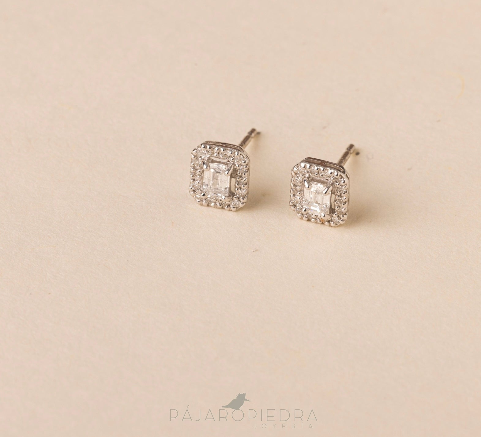 Aretes Rena Oro Blanco (Fine Jewelry)