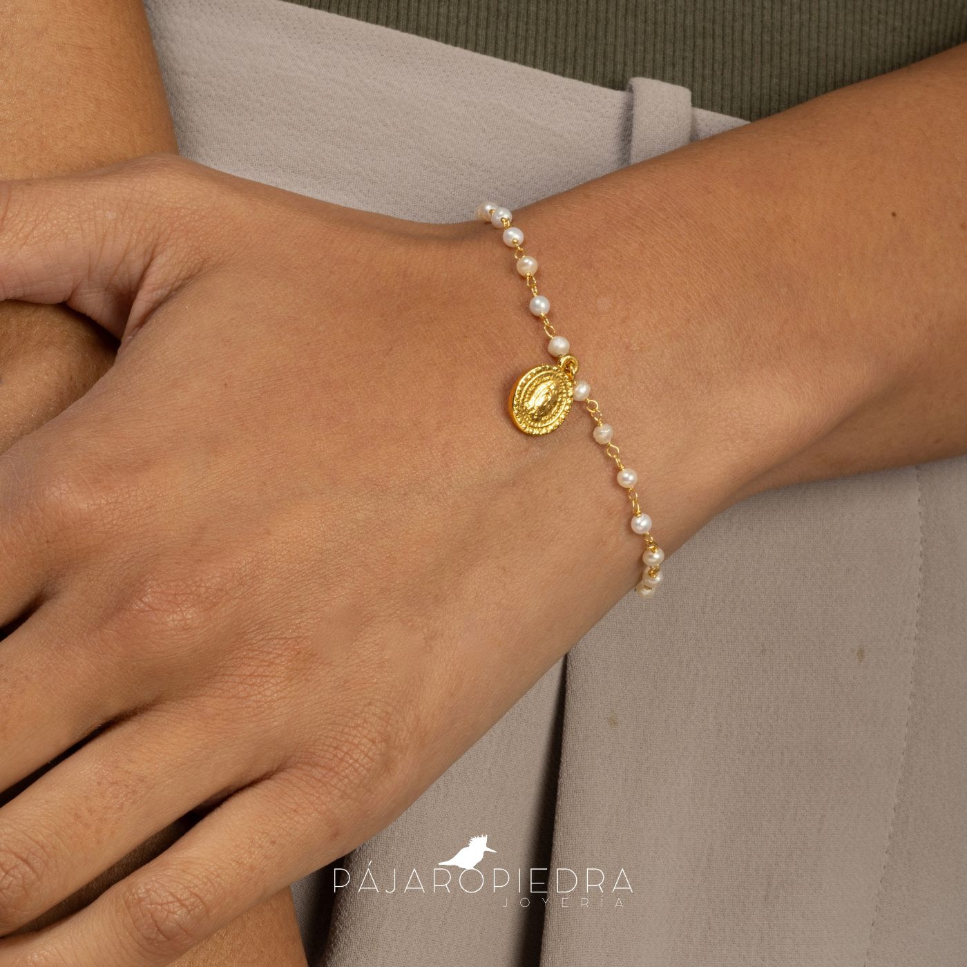 Pulsera Perla Engarzada Guadalupe