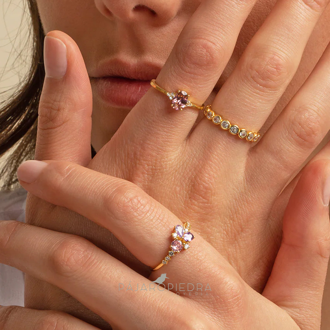 Anillo Flor Lila
