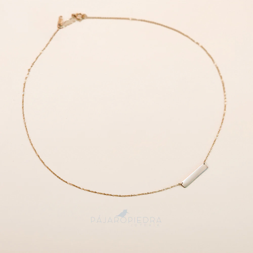Collar Dije Barra Celia · Fine Collection