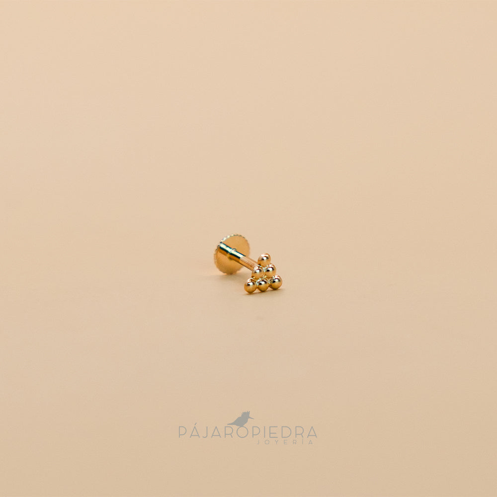 Piercing 14K Lía V (Fine Collection)