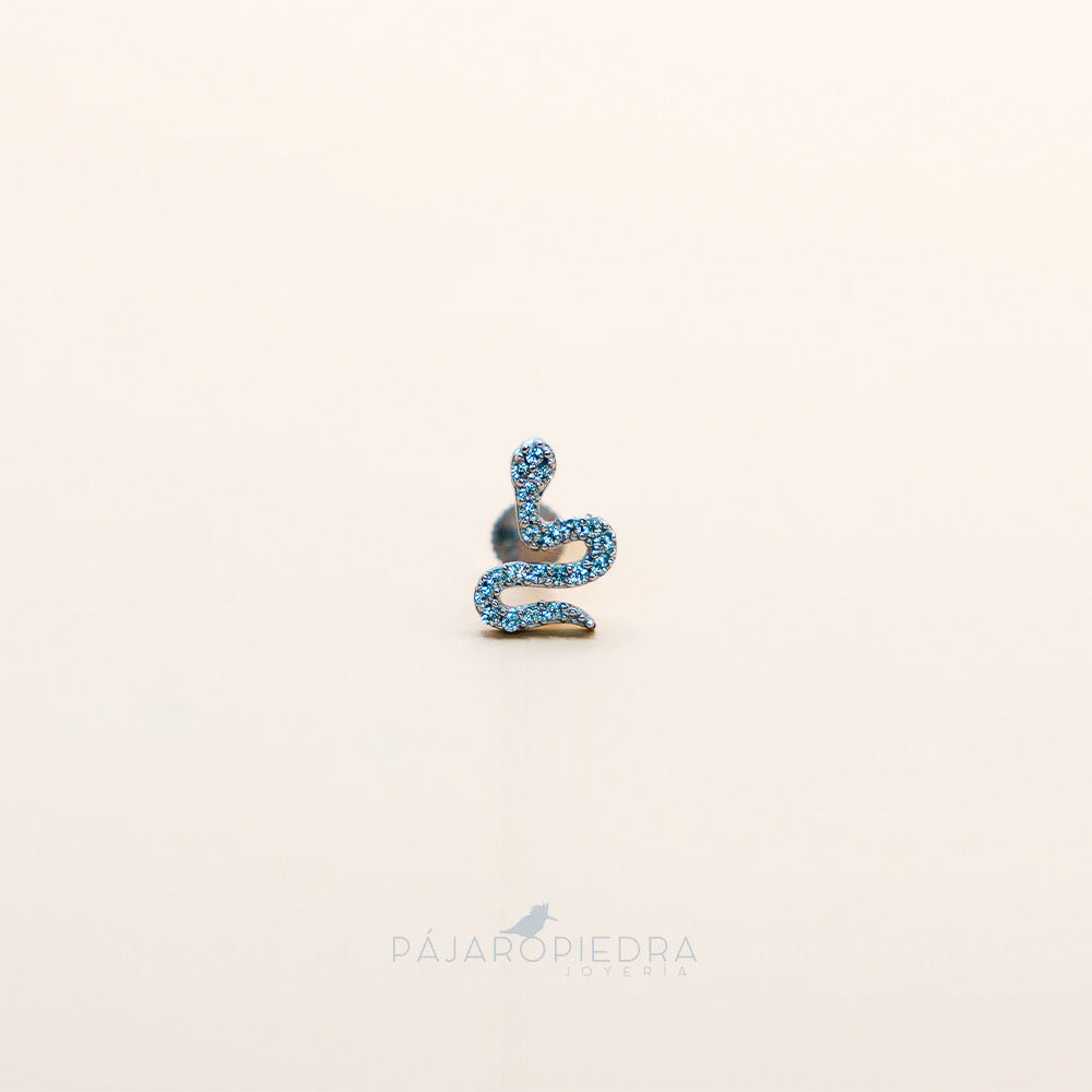 Piercing 14K Serpiente Plateado · Fine Collection