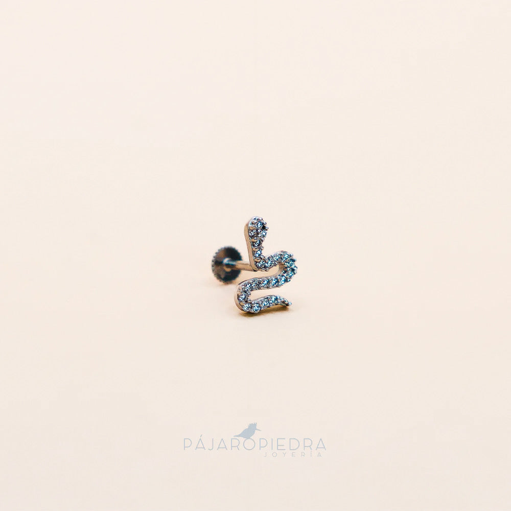 Piercing 14K Serpiente Plateado · Fine Collection