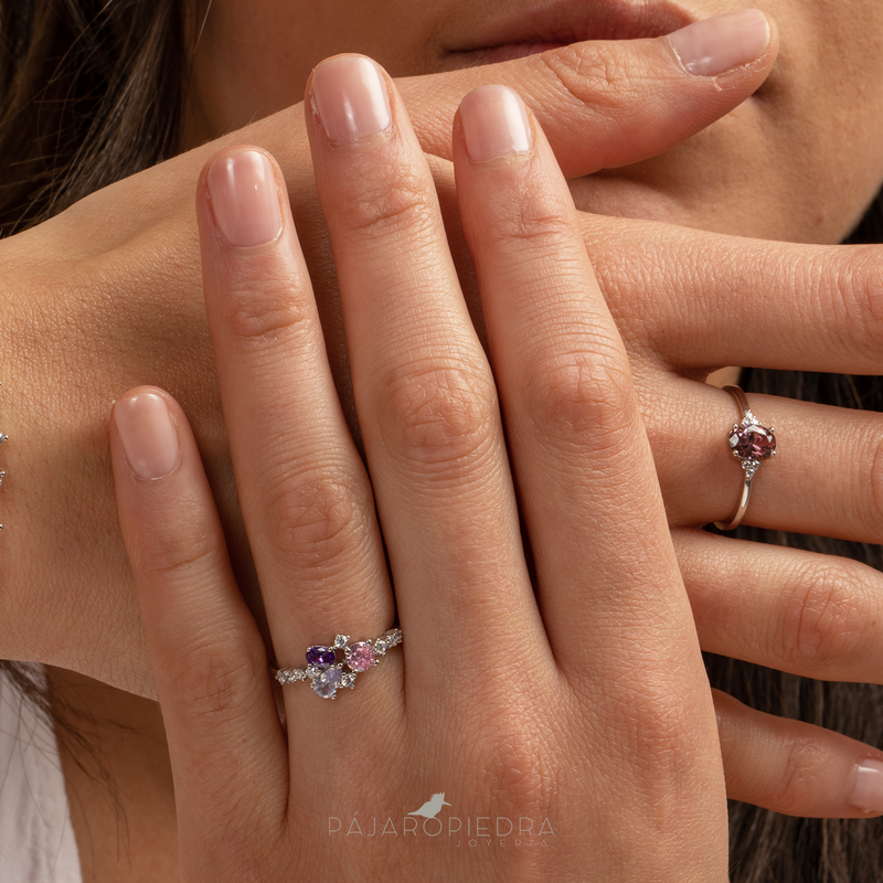 Anillo Flor Lila