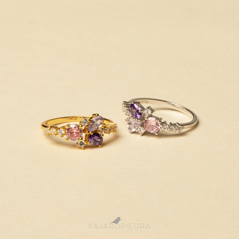 Anillo Flor Lila