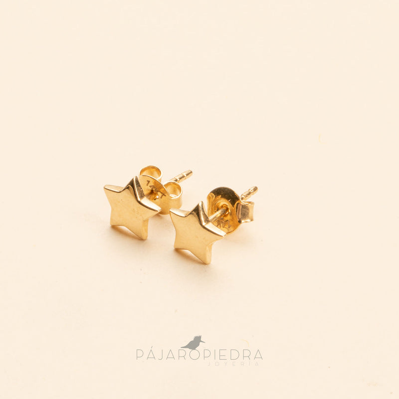 Aretes estrella oro  (Fine Jewelry)